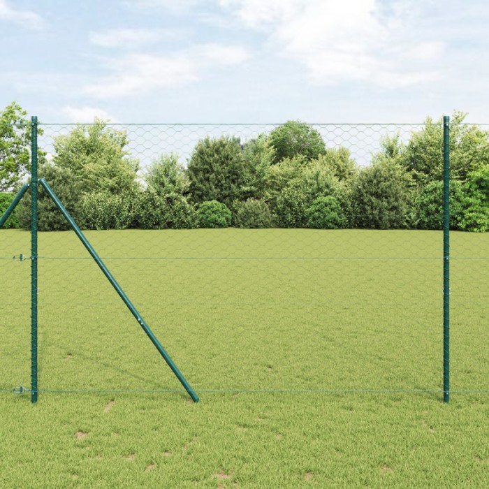 Gard Hexagonal vidaXL Gri 1.6x50 m Oțel