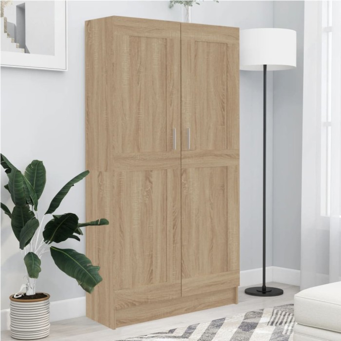 Gossi biblioteca, stejar sonoma, 82,5x30,5x150 cm, lemn prelucrat