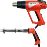 Yato YT-82288 + YT-82190 - Suflanta cu aer cald 2000 W 350-550 grade C 500 l/min + Cutit termic pentru polistiren 220 W