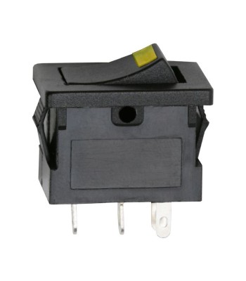 Interupator basculant 1 circuit 3 pini OFF-ON LED galben 12V 15A cu retinere 09027SA foto