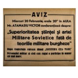 Conferință pro-sovietică pe o temă militară, afiș, anii 50