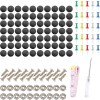 Set 70 capse de reparare a acoperisului auto, Axroad Mall, Cu surubelnita, banda de masura, ace colorate, Rezistent la coroziune, Pentru decora partea