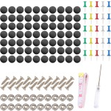 Set 70 capse de reparare a acoperisului auto, Axroad Mall, Cu surubelnita, banda de masura, ace colorate, Rezistent la coroziune, Pentru decora partea