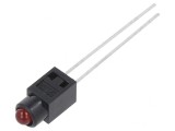 LED 3mm Roșu 30mA Lentilă 60&deg;