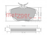 Set placute frana,frana disc CITROEN C6 (TD) (2005 - 2016) METZGER 1170653