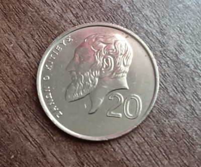 M3 C50 - Moneda foarte veche - Cipru - 20 centi - 1989 foto