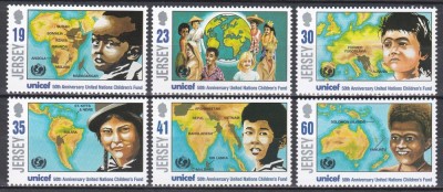 Jersey 1996 - A 50-a aniversare a UNICEF, MNH foto