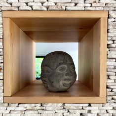 Sculptura din piatra simbol Four Faces Buddha Head, M