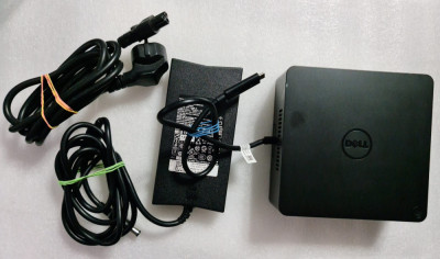 Docking Station Dell TB16, USB-C Thunderbolt 3, adaptor 130W - poze reale foto