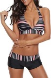 Set bikini pentru femei cu push-up, două piese, cu pantaloni scurți, vestimentație de plajă