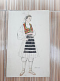 Costum popular albanez, desen
