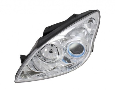 Far Hyundai I30 (Fd) 03.2007-03.2012, Stanga, tip bec H1+H7, reglare electrica, ECE, fara motoras, culoare argintiu, Depo, 92101-2L020, 92101-2L120 foto