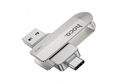 Stick Memorie USB 3.0 - Tip-C Hoco UD10 - 128GB, Argintiu foto