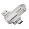 Stick Memorie USB 3.0 - Tip-C Hoco UD10 - 128GB, Argintiu