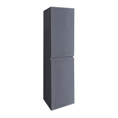 Dulap lateral Cube gri antracit, montat pe perete foto