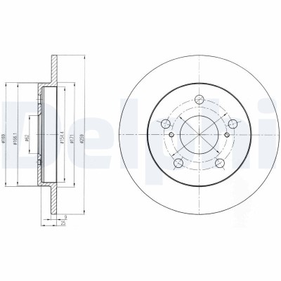 DELPHI BG4233 Disc frana foto
