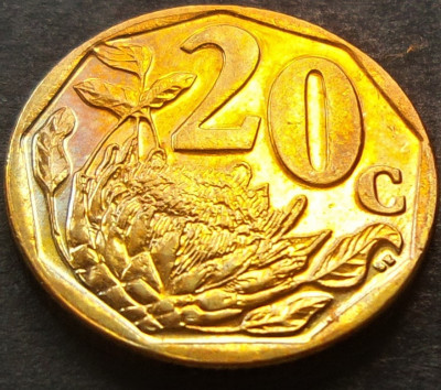 Moneda 20 CENTI - AFRICA de SUD, anul 2016 *cod 1397 = AFORIKA BORWA foto