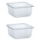 Set Recipiente Alimente, Capacitate 2000cc, Plastic Transparent, 2 Bucăți