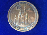 Placheta Disney - Medalie - Medalie Walt Disney World, bronz, d= 4cm