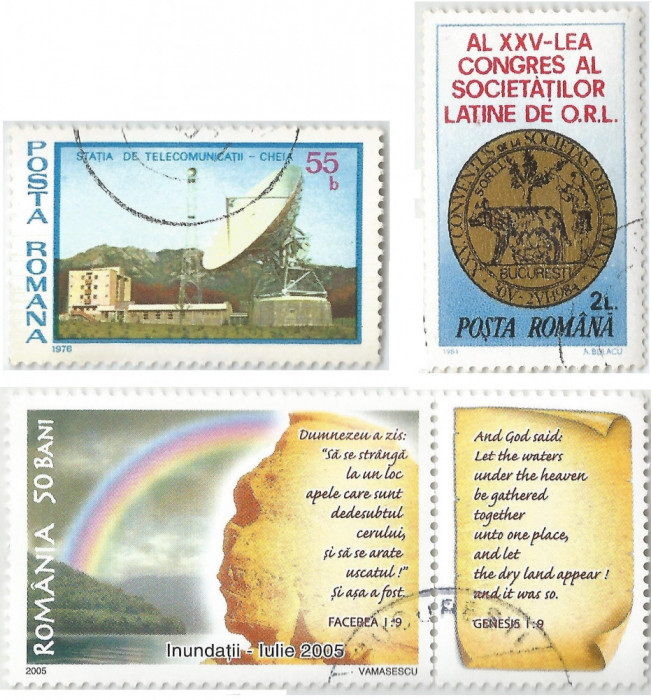 Romania, Lp 930/1977, LP 1102/1984, LP 1692/2005; 3 serii obliterate