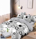 Lenjerie Pat Bumbac Gri 6 Piese (200x230)cm, Cearceaf 240x250cm, Fete Perna 55x75cm + 70x70cm