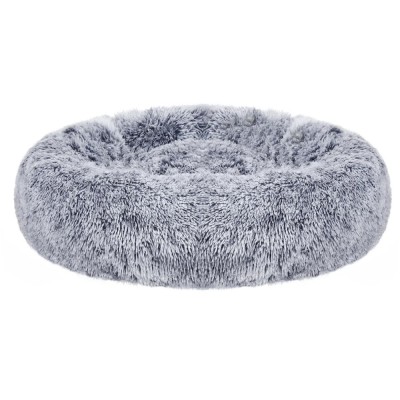 FEANDREA Pat pufos pentru caini si pisici, cu husa detasabila, lavabila, plus moale cu fir lung, 50 cm, gri Household NewTrend foto