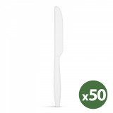 Set cuțite biodegradabile, reutilizabile &ndash; 50 piese / pachet