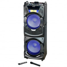 Boxa activa fixa AKAI DJ-S5H,dual USB, card SD, Bluetooth, microfon wireless si telecomanda, 400W foto