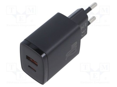 BASEUS Alimentator Plug-in 5-12V DC 20W USB C și USB A Negru foto