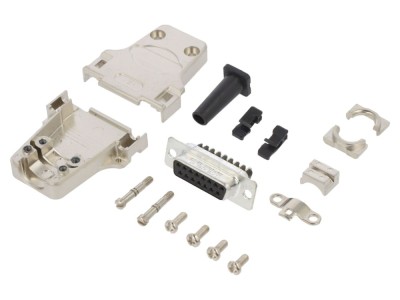 Conector D-Sub 15 PIN mamă pe cablu foto