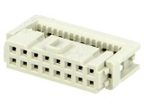 Mufă IDC Mamă 16-Pin pentru Cablu-Bandă 1,27mm Pas 2,54mm