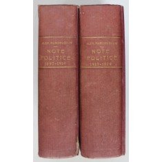 NOTE POLITICE de AL. MARGHILOMAN, VOL.I-V - BUCURESTI, 1927