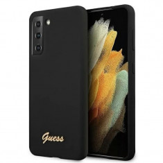 Husa Cover Guess Silicone Metal Logo pentru Samsung Galaxy S22 Plus Black foto