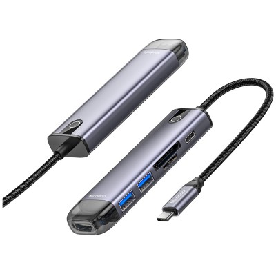 Mcdodo Adaptor Hub Usb-C Hdmi 4K 2X Usb-A Sd/Tf 6In1 Pentru Macbook foto