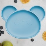 Cumpara ieftin Farfurie din silicon cu ventuza, AppeKids, Panda - Aqua Blue