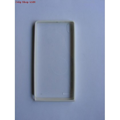 Husa Capac Silicon Huawei Ascend P6 Alb / Transparent (MD)