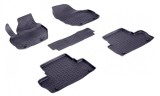 Covorase Cauciuc Stil Tavita Premium Volvo XC60 2009-2017, Fara Miros, Negre