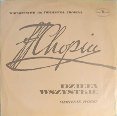 Disc vinil, LP. DZIELA WSZYSTKIE COMPLETE WORKS POLONAISES VOL.II-FRYDERYK CHOPIN foto