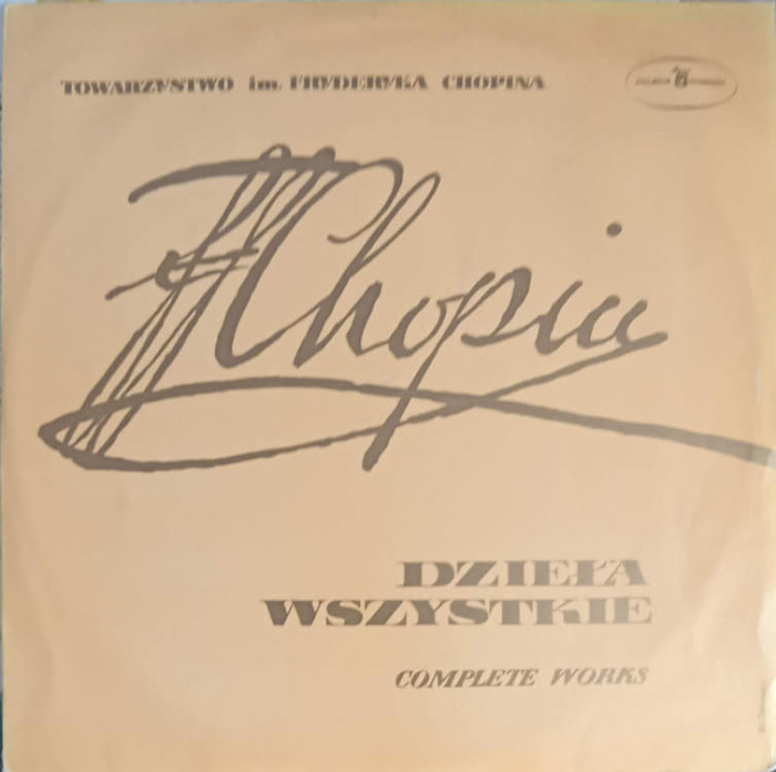 Disc vinil, LP. DZIELA WSZYSTKIE COMPLETE WORKS POLONAISES VOL.II-FRYDERYK CHOPIN