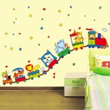 Cumpara ieftin Sticker decorativ, trenuletul cu animale 175 cm, 1452ST, Oem