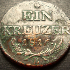 Moneda istorica EIN KREUZER - AUSTRIA, anul 1816 * cod 3374 = SLOVACIA