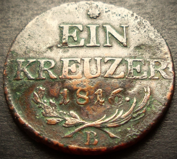 Moneda istorica EIN KREUZER - AUSTRIA, anul 1816 * cod 3374 = SLOVACIA