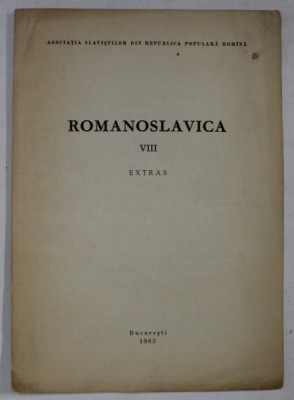 ROMANOSLAVICA , VIII . EXTRAS , 1963 foto