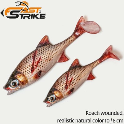 Shad Fast Strike Roach, RWRR Roach Wounded Realistic Red, 8cm, 5g foto