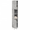 Dulap Baie Gossi Gri Beton 30x30x190 cm Lemn Prelucrat cu 2 Compartimente si 2 Usi