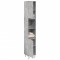 Gossi dulap de baie, gri beton, 30x30x190 cm, lemn prelucrat