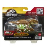 JURASSIC WORLD FIERCE CHANGERS DOUBLE DANGER DINOZAUR TRANSFORMABIL TYRANNOSAURUS REX SI ANKYLOSAURUS MARO SuperHeroes ToysZone, Mattel