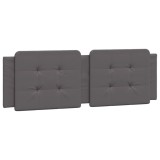 Cumpara ieftin Perna pentru tablie pat, Zadar, gri, 160 cm, piele artificiala