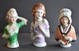 Trei papusi vechi din portelan - atelier Germania inceput de secol XX - doar partea de portelan