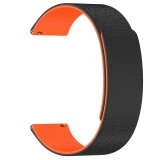 Techsuit - Watchband 22mm (W074) - Samsung Galaxy Watch (46mm)/Watch 3/Gear S3, Huawei Watch GT/GT 2 (46mm) - Black / Orange